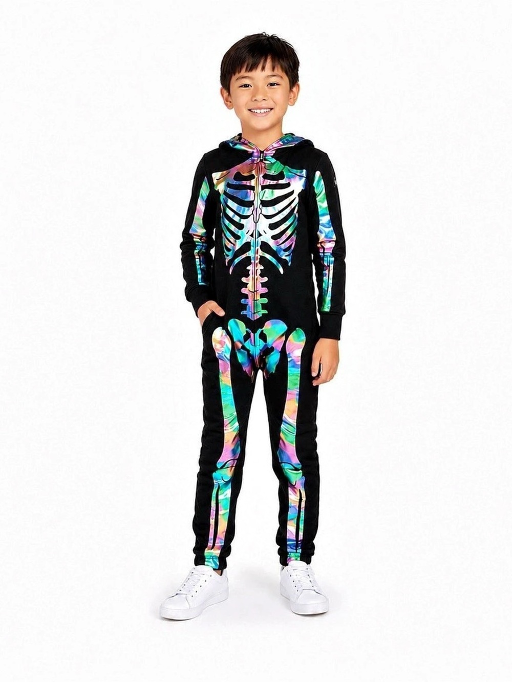 Tipsy Elves Iridescent Skeleton Costume Kids